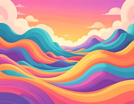 Colorful Wavy Abstract.