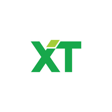 letter xt simple geometric motion logo vector