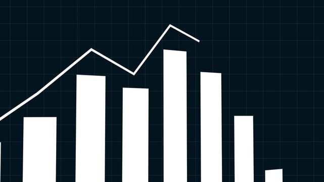 Business growth concept in allusive graph chart showing marketing sales profit increasing to future target . Excellent financial status of corporate business rise up . Finance and money 3D rendering