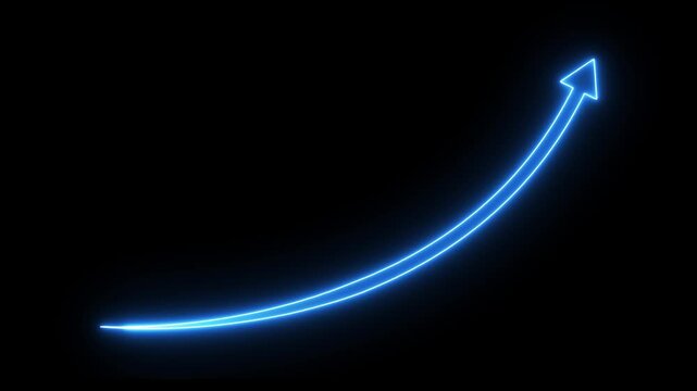 business graph up arrow animation 4k video. Business Growth And Success Arrow. Concept of growth and profit. Business Growth Arrow Animation, Finance Graphic