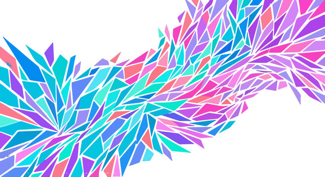 Abstract geometric background with colorful diamond shards creating a vibrant mosaic pattern for design and decoration