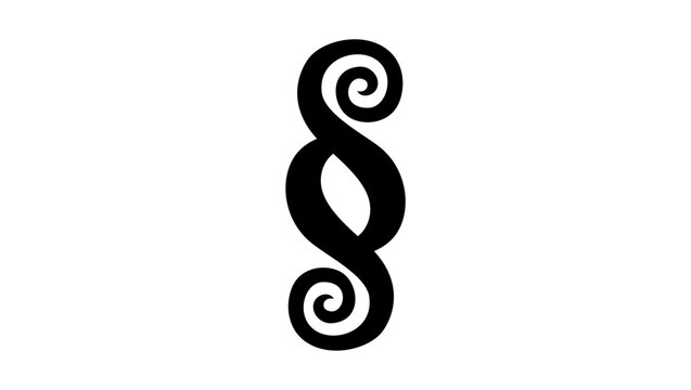 paragraph &sect; symbol, black isolated vector silhouette