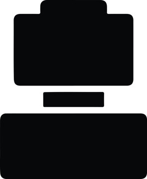 Silhouette vector camera shape icon for digital photography media design