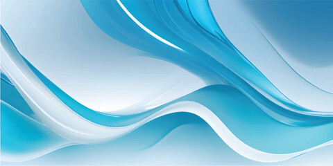 Fototapeta premium Abstract blue wave background featuring a smooth flowing vector design with liquid lines and digital light curves for a modern technology web wallpaper backdrop