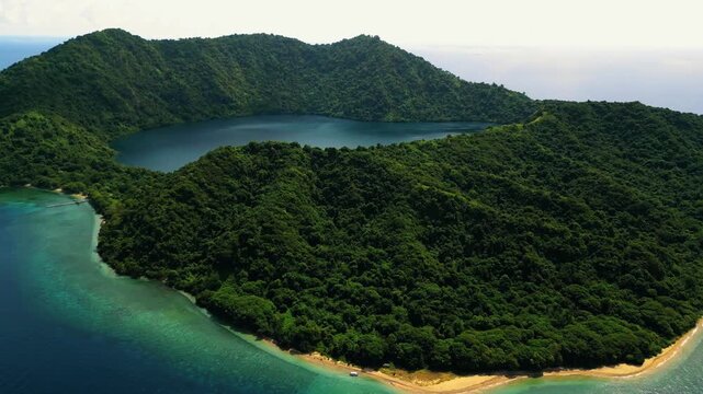Satonda Island Ancient Saltwater Crater Lake and Volcanic Landscape, Indonesia