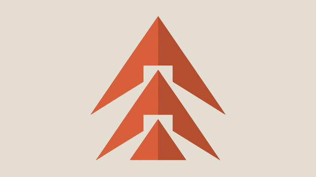 Minimalist geometric arrow pointing up &ndash; Great for business progress, scaling startups, or direction indicators.
