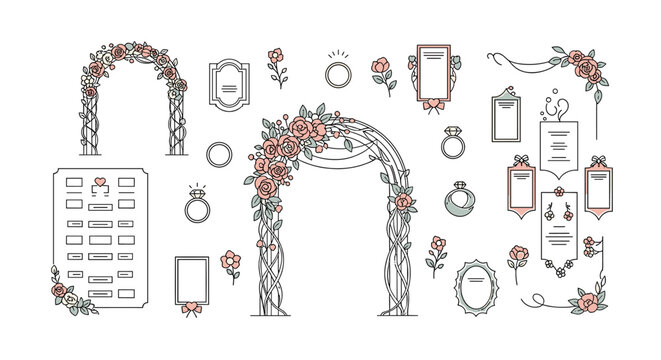 A delicate floral illustration framing a structured checklist, perfect for planners, journals, and feminine branding.