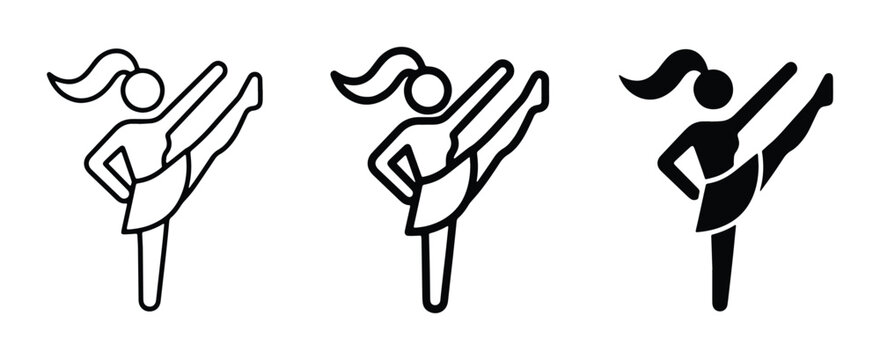 one person in action pose vector set on white background