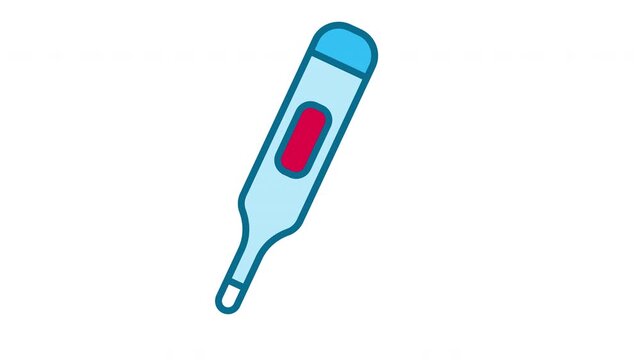 Digital Medical Thermometer Icon for Body Temperature Measurement. ideal for healthcare mobile apps, medical websites, pharmacy catalogs, and educational health presentations.