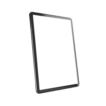 Angled tablet mockup for business presentations isolated transparent background display