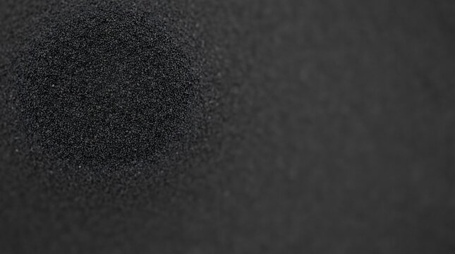 macro view of fine black volcanic sand texture