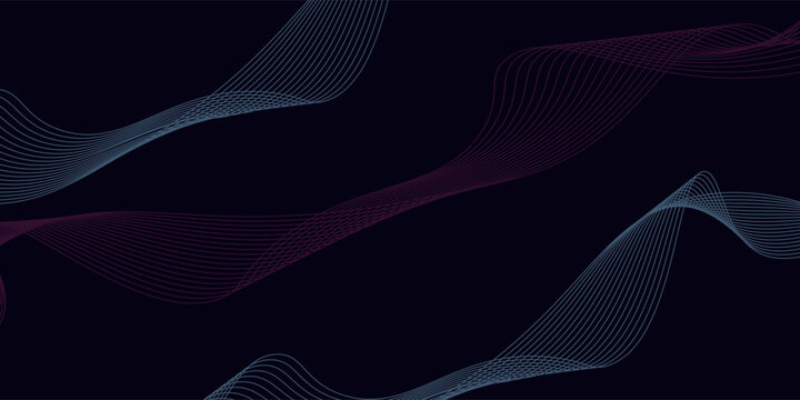 Abstract background with flowing lines. Dynamic waves. Vector illustration.