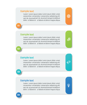 Business infographic design template with icons and 4 options or steps. Can be used for presentations banner, workflow layout, process diagram, flow chart, info graph