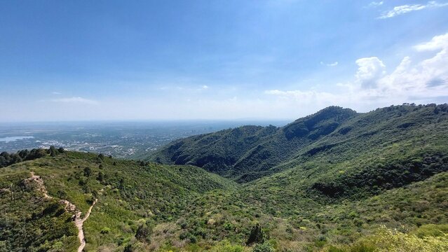 Scenic Panoramic View of Islamabad City from Margalla Hills Trail 5