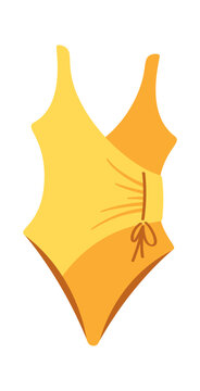 Swimsuit One Piece With Side Tie Cartoon
