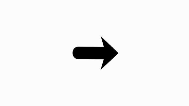 Right arrow moving animation minimal direction icon looping motion design