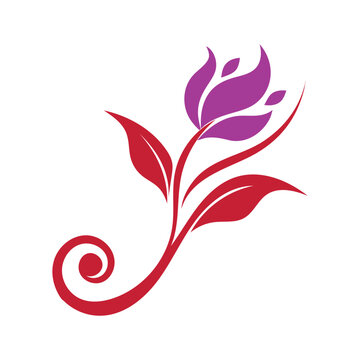 Purple Rose Vector Icon
