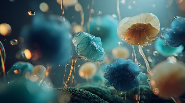 Minimalist Scandinavian Living Room concept, illuminated by dynamic strobe flashes, complementary color palette, caustics effects, macro photography, shallow depth of field, unreal engine 5
