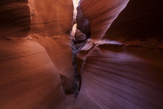Colourful sandstone formations, Lower Antelope Canyon, Slot Canyon, Page, Arizona, USA