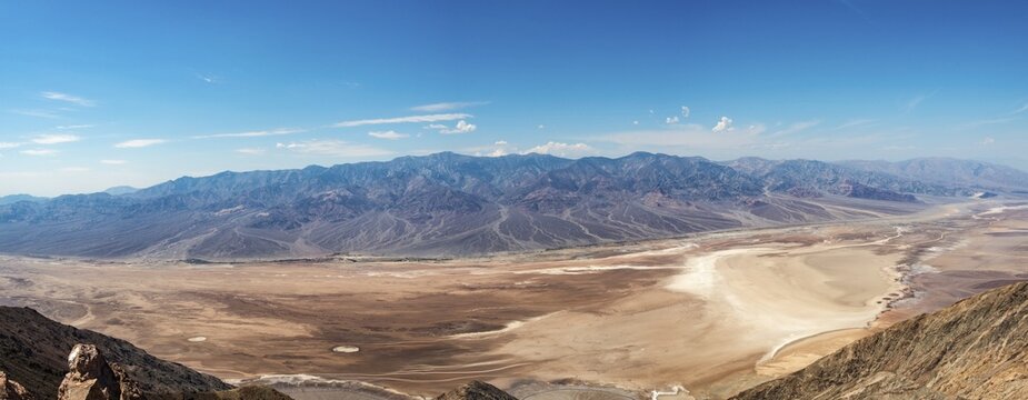 Panorama from Dante's View, viewpoint, Death Valley National Park, Panamint Range behind, Mojave Desert, California, USA