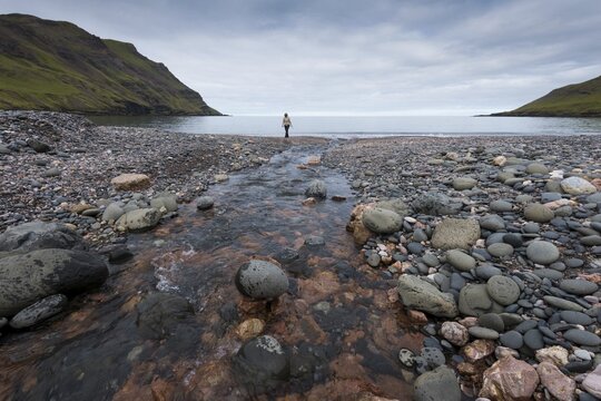 Stream, Beach, Br&uacute;nav&iacute;k, V&iacute;knasl&oacute;dir, Iceland