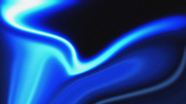 Abstract blue glowing wave background with smooth neon light curve, futuristic digital flow design
