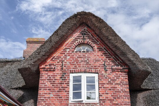 Frisian house with thatched roof, Keitum, Sylt, North Frisia, Schleswig-Holstein, Germany