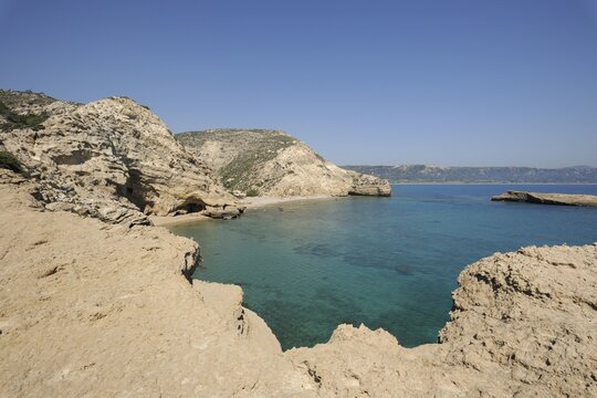 Bay on Cape Fourni, Rhodes, Greece, Europe