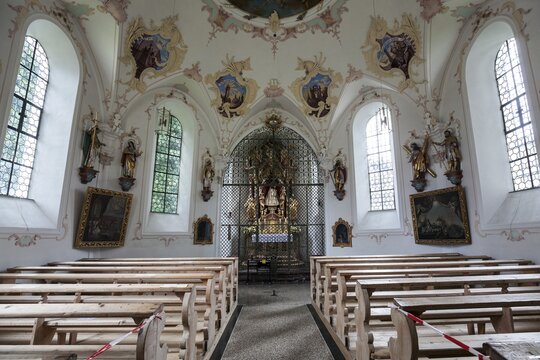 Interior view Loretto Chapel, Oberstdorf, Oberallg&auml;u, Allg&auml;u, Bavaria, Germany