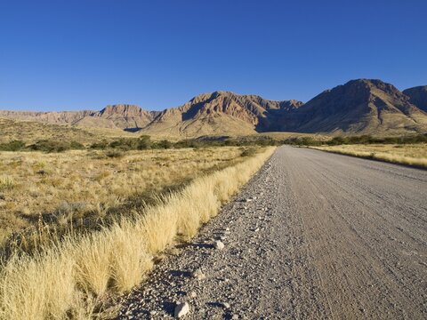 Road to the Naukluft mountains near Solitaire, Namibia, Africa