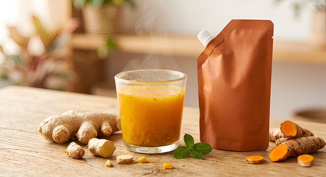 Hyper-realistic premium product photography of a large standing pouch packaging, matte finish, realistic ziplock detail, natural folds and subtle creases, no label or branding, minimal premium design,