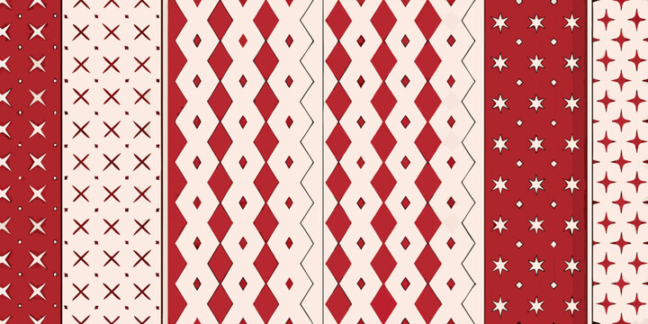 harlequin pattern classic red and cream diamond geometric design