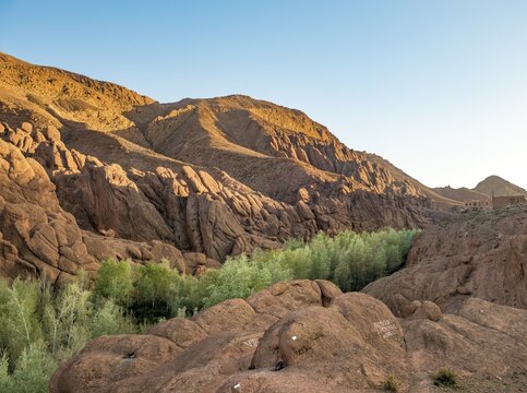 Pattes Des Singes Rock Formation, Red Sandstone Rock, Gorges du Dades, Dades Gorge, Tamellalt, Morocco