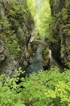 Gorges de l'Areuse, Areuse Gorge, Neuch&acirc;tel, Jura, Switzerland, Europe