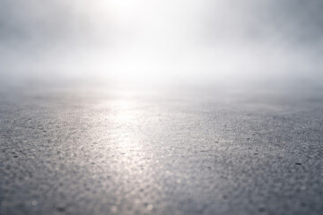Obraz premium Misty background with reflective surface and soft lighting effects