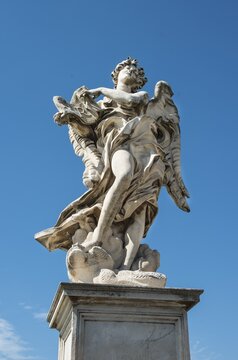 Angel statue on the Ponte Sant'Angelo, Rome, Lazio, Italy
