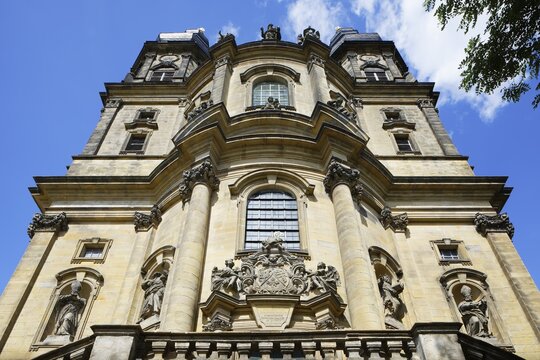 Abbey church, Banz monastery, former Benedictine monastery, Southern German Baroque, near Bad Staffelstein, Lichtenfels district, Franconian Switzerland, Franconian Alp, Upper Franconia, Franconia, Bavaria, Germany