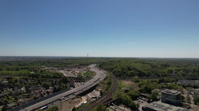 Duisburg Autobahnkreuz Kaiserberg A3 und A40 - Timelapse / Zeitraffer