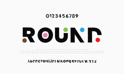 Modern abstract digital alphabet font. Minimal technology typography, Creative urban sport fashion futuristic font and with numbers. vector illustration © Yousaf Ahamad