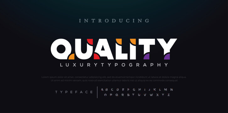 Abstract digital technology logo font alphabet. Minimal modern urban fonts for logo, brand etc.