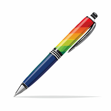 Kugelschreiber in regenbogen farben