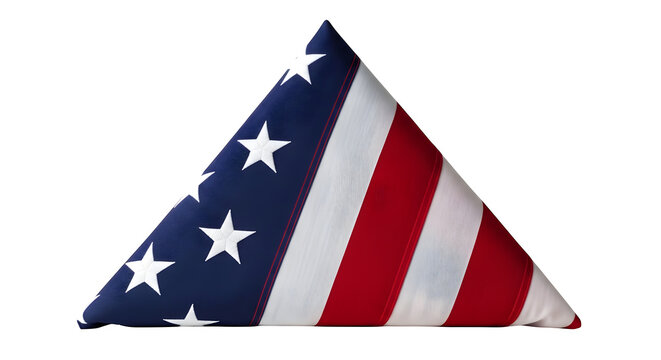 Folded american flag for 4th of july patriotic symbol of freedom and remembrance
