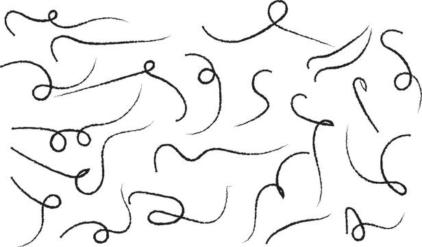 Abstract black squiggle and loop vector illustration