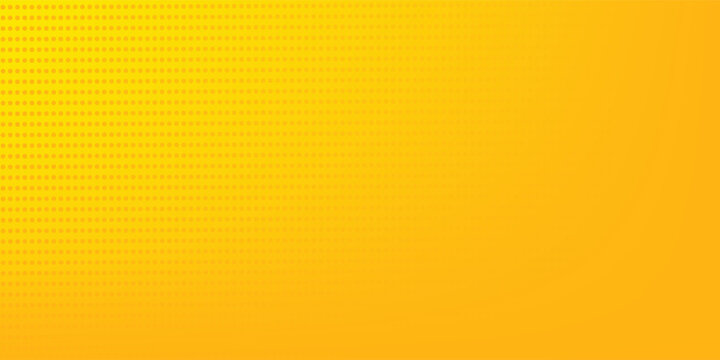 Yellow halftone pattern. Retro comic gradient background. Bright orange pixelated dotted texture overlay concept. dots vector ilustration
