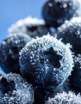 blueberries in a glass