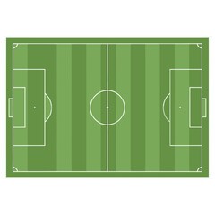 Top View Soccer Field - Clean Design with White Lines and Green Grass © Anggrek
