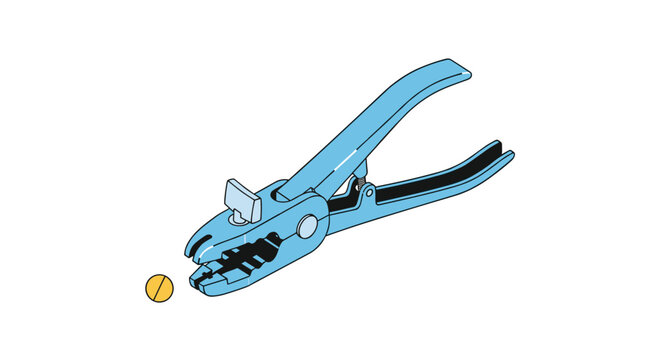Professional wire stripping tool designed for complex electrical work shown with a small piece of copper wire on a plain background for technical guides.