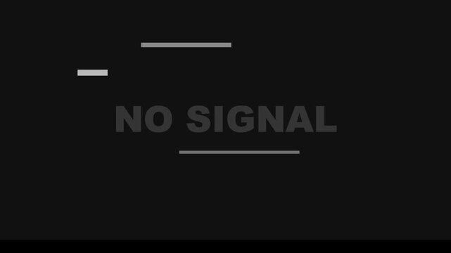 No Signal Glitch Animation Static Noise Interference Motion Graphic Background