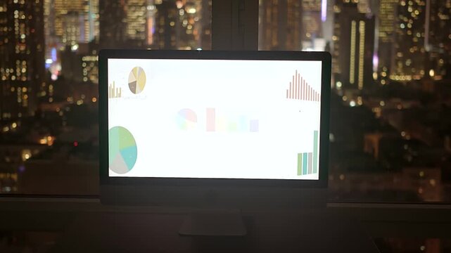 computer monitor with binary code on screen