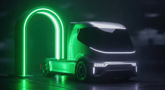 Autonomous vehicles face evolving regulation challenges as futuristic electric truck technology advances in urban environments